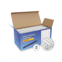 Пластиковые пружины ГЕЛЕОС 45 мм прозрачные 50 шт. (арт. BCA4-45C) Пластиковые пружины ГЕЛЕОС 45 мм прозрачные 50 шт. (арт. BCA4-45C)