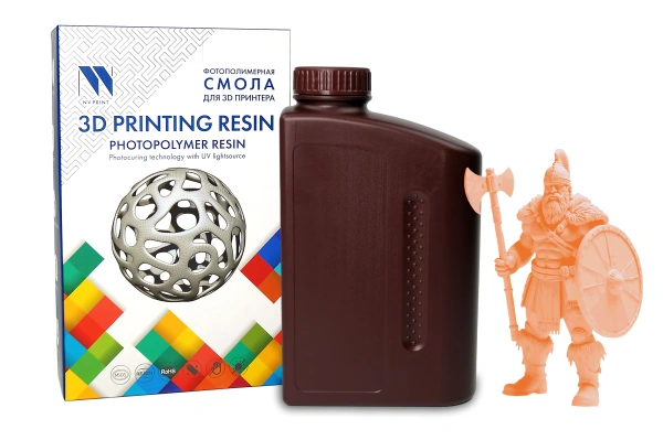 Фотополимерная смола NVPRINT Plant Based Resin оранжевый для 3D печати, 1 кг (бут.)