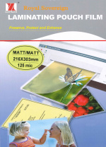 Пленка для ламинирования Royal Sovereign матовая, А4, 125мкм (75/25/25) (100 шт.) (арт. 1560)