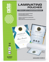 Пленка для ламинирования Cactus (100 мкм, A3, 426x303 мм) (арт. CS-LPGA3100100) Пленка для ламинирования Cactus (100 мкм, A3, 426x303 мм) (арт. CS-LPGA3100100)