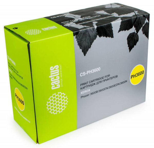 Картридж Cactus Тонер Картридж CS-PH3600 106R01371 черный для Xerox (14000стр.) (арт. CS-PH3600)