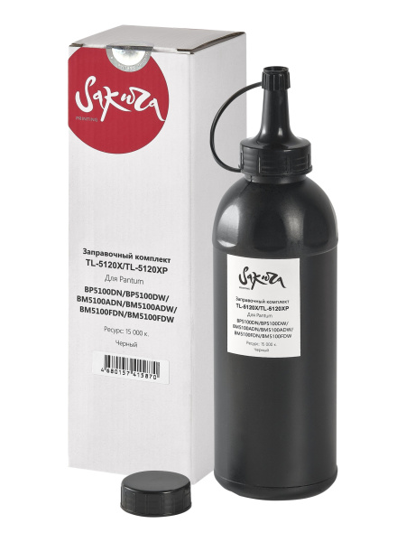 Заправочный комплект Sakura Printing ZKTN-5120X для Pantum, черный, 380гр. (арт. SAZKTN-5120X)