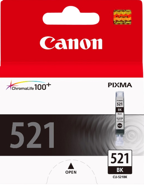 Оригинальный картридж Canon CLI-521 BK (чёрный, 9 мл.) (арт. 2933B004)