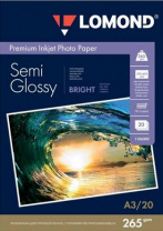 Фотобумага Lomond Semi Glossy Bright, А3, 265 г/м2 , 20 листов (арт. 1106302) Фотобумага Lomond Semi Glossy Bright, А3, 265 г/м2 , 20 листов (арт. 1106302)