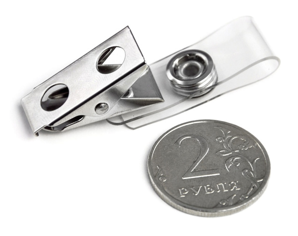 Клипсы металлические с ремешком Warrior 10411 (100 шт.) (арт. 4953)