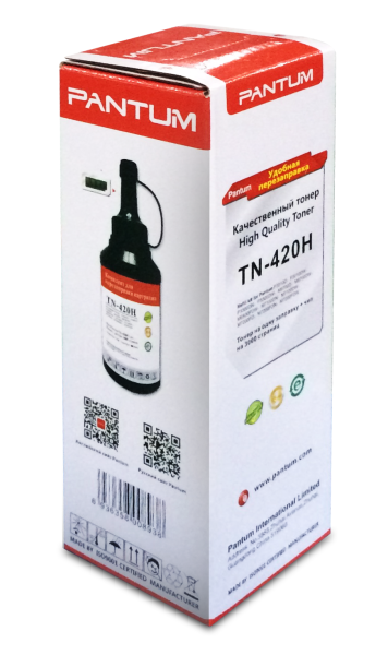 Оригинальный заправочный комплект Pantum черный флакон (в компл.:чип) (арт. TN-420H)