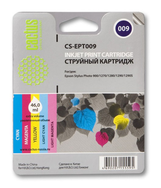 Картридж Cactus Картридж струйный CS-EPT009 многоцветный (46мл) (арт. CS-EPT009)
