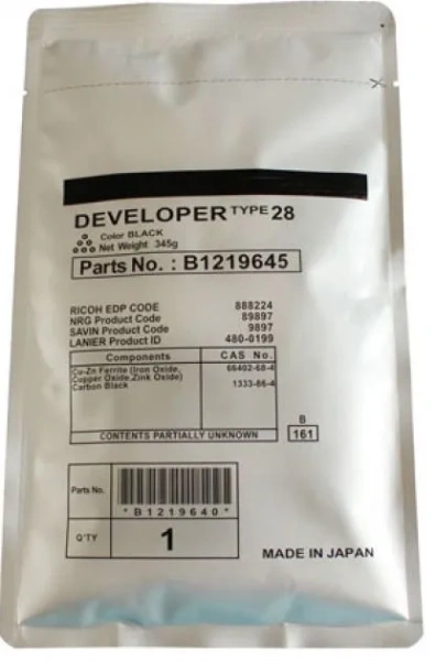 Девелопер NVP для Ricoh Type 28 Aficio 2015 2018 2016 2020 3025 3030 MP1500 1900 1600 2000 2500 (B12