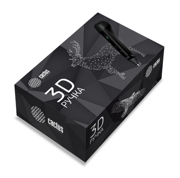 Ручка 3D Cactus PLA ABS LCD (черный) (арт. CS-3D-PEN-C-BK)