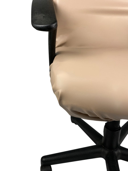 Чехол на компьютерное кресло ГЕЛЕОС 537Л (размер L, кожа, темно-бежевый) (арт. ГЧ00537Л)