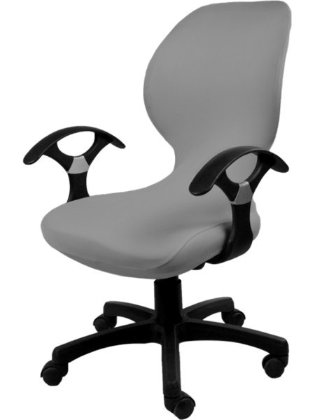 Чехол на компьютерное кресло и стул ГЕЛЕОС 715 (светло-серый) (арт. ГЧ00715)