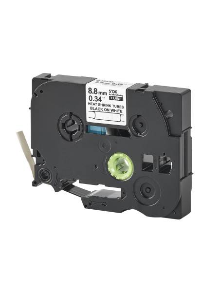 Кассета с лентой Sakura Printing HSe-221 для Brother, черный на белом, 9мм/1.5м, наклейка (арт. SLHSE221)