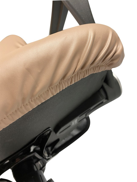 Чехол на компьютерное кресло ГЕЛЕОС 537М (размер М, кожа, темно-бежевый) (арт. ГЧ00537М)