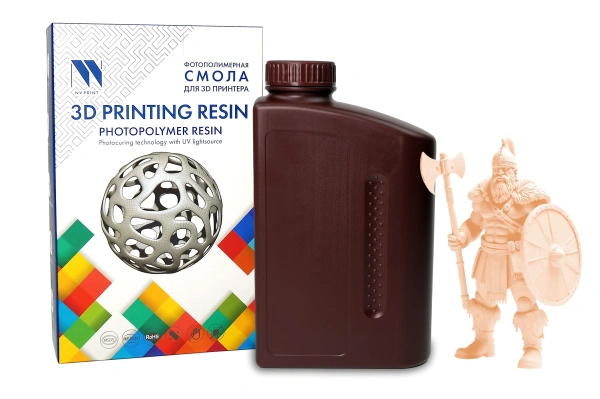 Фотополимерная смола NVPRINT Plant Based Resin бежевый для 3D печати, 1 кг (бут.)
