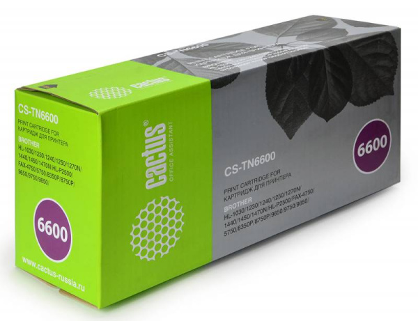 Картридж Cactus черный (6000стр.) для Brother (арт. CS-TN6600)