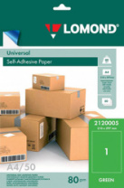 Самоклеящаяся цветная бумага Lomond для этикеток, зеленая, A4, неделенная (210 x 297 мм), 80 г/м², 50 л. (арт. 2120005) Самоклеящаяся цветная бумага Lomond для этикеток, зеленая, A4, неделенная (210 x 297 мм), 80 г/м², 50 л. (арт. 2120005)