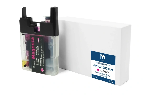 Струйный картридж NVP LC-1280XLM (NV-LC1280XLM) Magenta для Brother MFCJ5910/6510/6910 (19 мл)