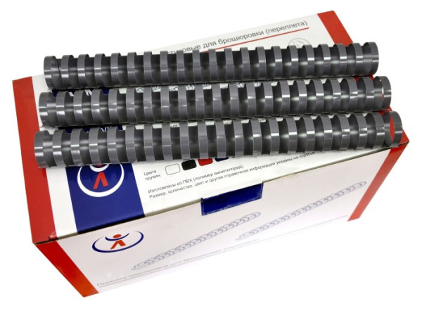 Пластиковые пружины Реалист 22мм, серые (50 шт.) (арт. 3655)