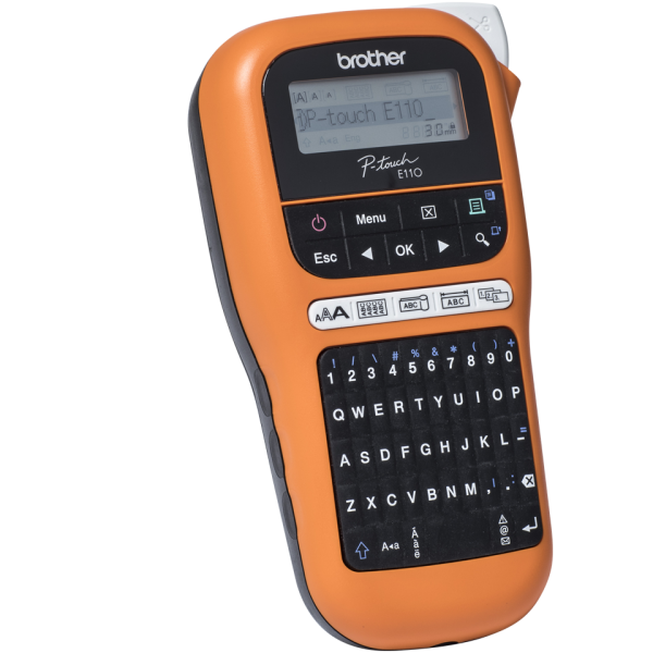 Принтер этикеток Brother P-touch E-110VP + 10 дополнительных кассет с лентами (арт. PTE110VPR1BUND)