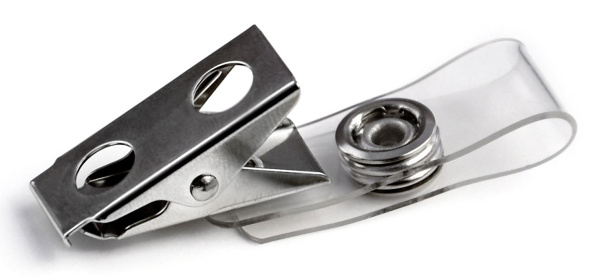 Клипсы металлические с ремешком Warrior 10411 (100 шт.) (арт. 4953)