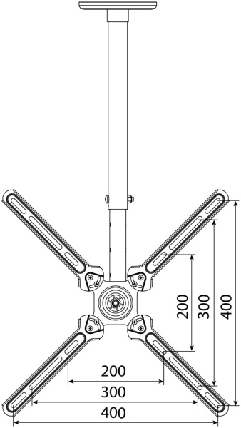 Кронштейн для телевизора Cactus черный, 23"-55", макс. 45 кг (арт. CS-CP07)