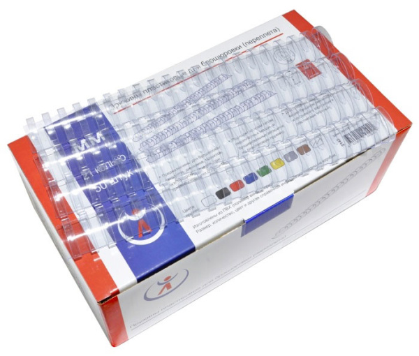 Пластиковые пружины Реалист 38мм, прозрачные (50 шт.) (арт. 3204)