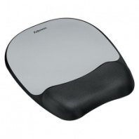 Коврик для мыши Fellowes пенный, с эффектом &quot;памяти&quot;, Серебристый (арт. FS-91758)