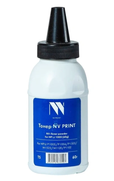 Тонер NV PRINT для HP 1005 (CB435A,CB436A,CE278X, CE285A,CE390A/X) (60г)