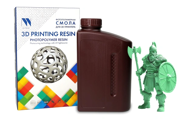 Фотополимерная смола NVPRINT Plant Based Resin зеленый для 3D печати, 1 кг (бут.)