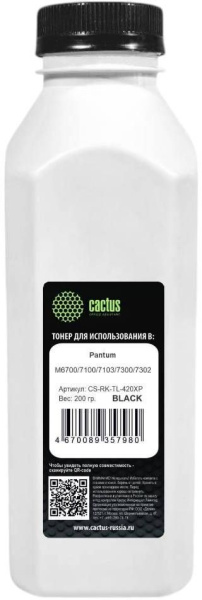 Тонер Cactus (черный, 200 г) (арт. CS-RK-TL-420XP)