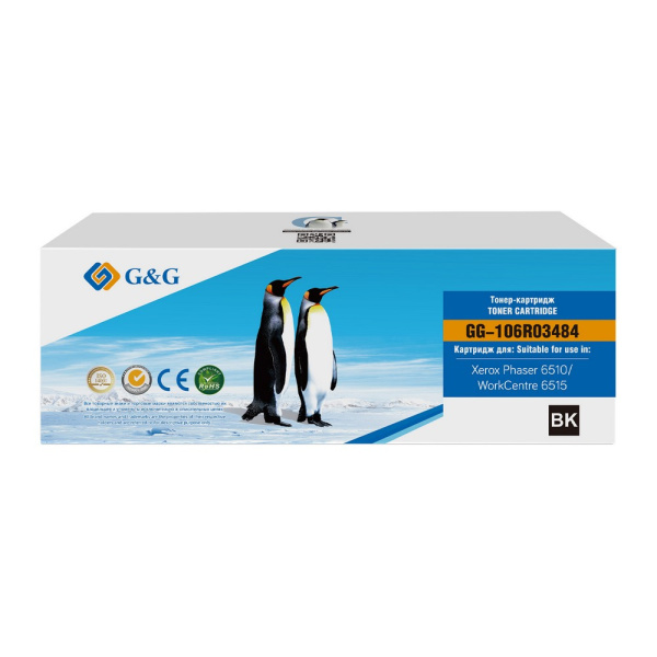 Тонер-картридж G&G (черный, 2 500 стр.) (арт. GG-106R03484)