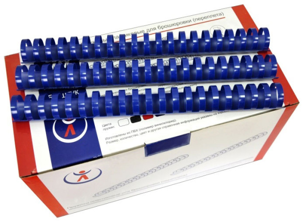 Пластиковые пружины Реалист 22мм, синие (50 шт.) (арт. 2123)