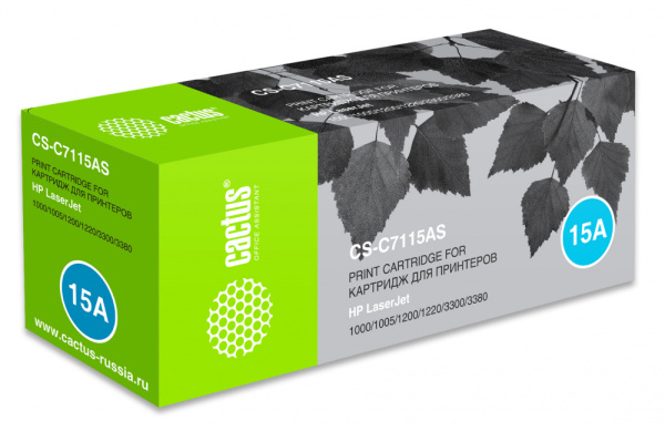 Тонер-картридж Cactus черный (2500 стр.) (арт. CS-C7115A)
