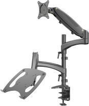 Кронштейн для монитора/ноутбука Cactus черный, 13&quot;-27&quot;, макс. 8кг (арт. CS-VM-LH08-BK)