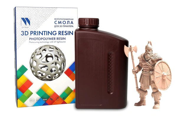 Фотополимерная смола NVPRINT ABS Like Resin бежевый для 3D печати, 1 кг (бут.)