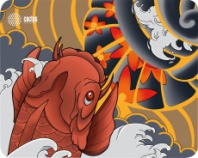 Коврик для мыши Cactus Fish 400x300x3 мм (арт. CS-MP-PRO04XL)