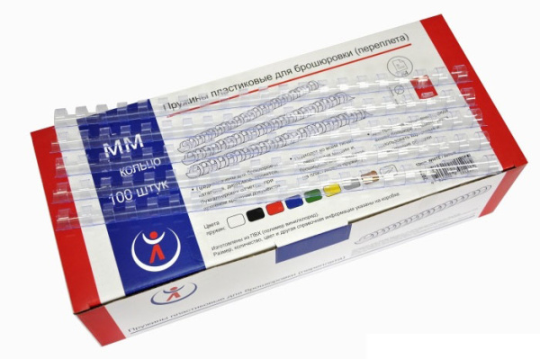 Пластиковые пружины Реалист 16мм, прозрачные (100 шт.) (арт. 3196)