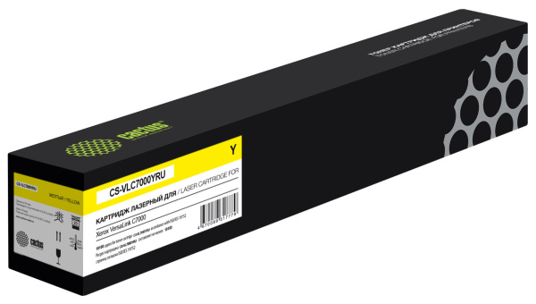 Лазерный картридж Cactus 106R03766 желтый (10100 стр.) (арт. CS-VLC7000YRU)