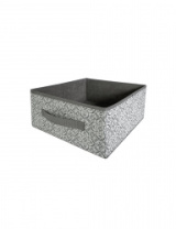 Короб ГЕЛЕОС раскладной с ручкой, «Грей» / Серый, 28х28х14 см (арт. ГРЕ-186) Короб ГЕЛЕОС раскладной с ручкой, «Грей» / Серый, 28х28х14 см (арт. ГРЕ-186)