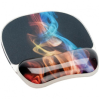 Коврик для мыши Fellowes Photo Gel™ c гелевой подкладкой для руки, РАДУЖНЫЙ ДЫМ (арт. FS-92040)