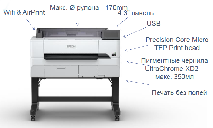 Принтер Epson SureColor SC-T4100N характеристики
