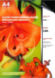 Картонные обложки для брошюровки Реалист глянец, А4, черные (100 шт.) (арт. 4515)