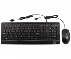 Комплект клавиатура и мышь TESLA проводной, 1.5 м (1000 dpi) черный (арт. MKB-001)