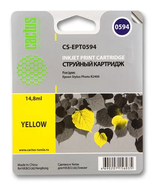 Картридж Cactus Картридж струйный CS-EPT0594 желтый (14.8мл) (арт. CS-EPT0594)