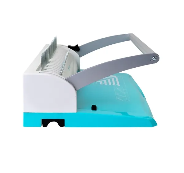 Переплетчик ГЕЛЕОС БП-13+ бирюзово-белый на пластиковую пружину, А4 (арт. БП13пбб)