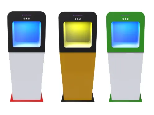 Бесконтактный дезинфектор для рук на стойке Autosanitizer ASL-Kid с брендированием и системой измерения температуры (арт. ASL-Kid-Brend-Termo)