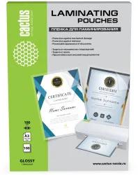 Пленка для ламинирования Cactus (100 мкм, A3, 426x303 мм) (арт. CS-LPGA3100100)