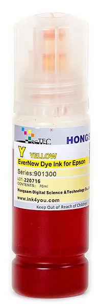 Чернила DCTec L3160 EverNew (желтый, с ключом, 70 мл.) (арт. 901300-Y-70k)