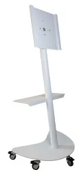 Стойка напольная на колесах для монитора OMB 65″ GYRO TROLLEY (white) (арт. 17722)