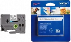 Наклейка ламинированная Brother (12 мм x 4 м, черный на белом) (арт. TZE231S2)